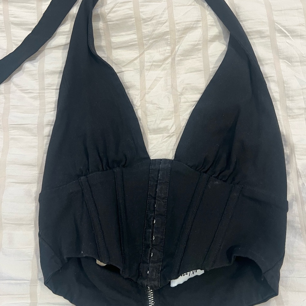 REVOLVE Black Halter Top